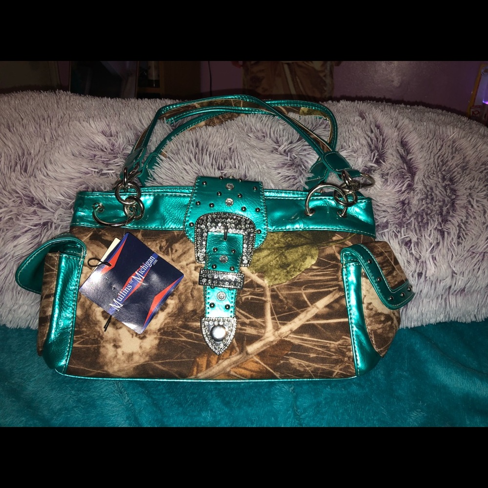 Pretty Hunter Teal & Camo Purse